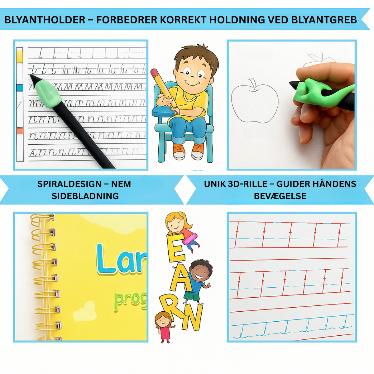 Children's Writing Skills Development Set with 4 Educational Books 7