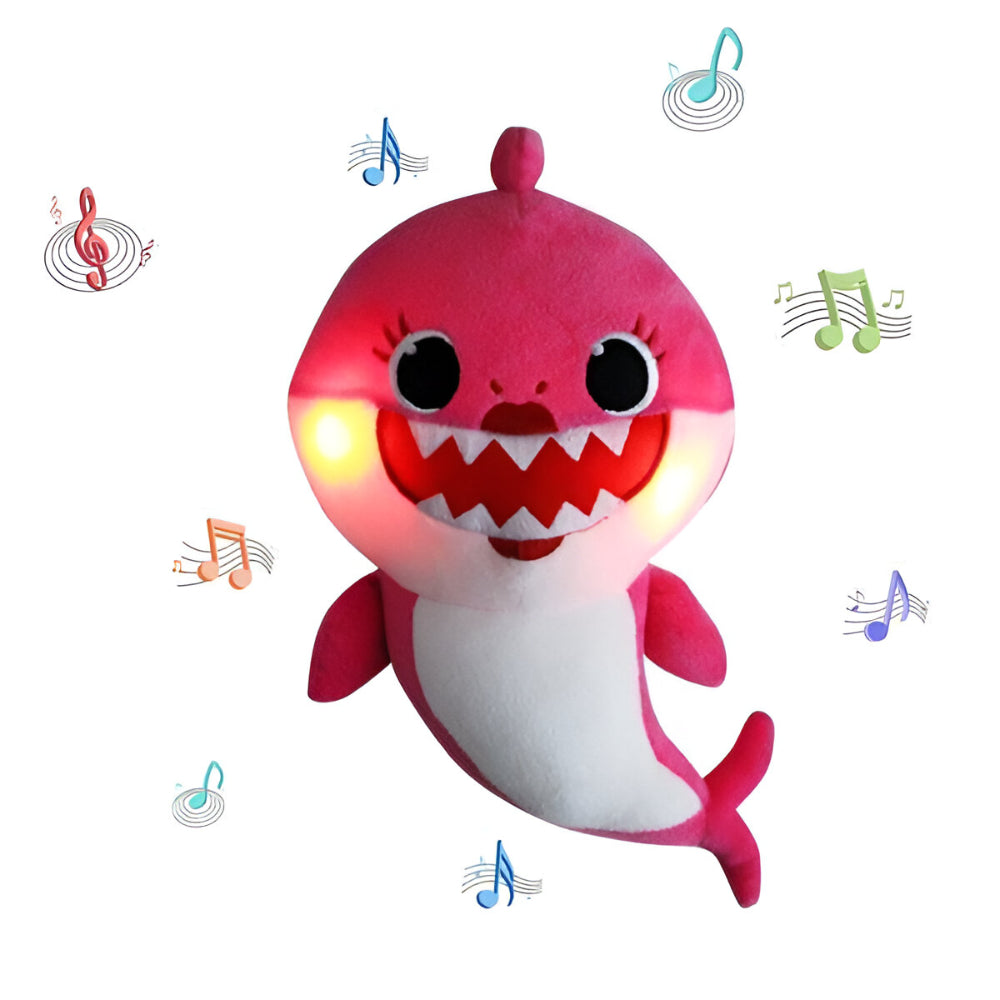 Musical Plush Shark Toy Light-Up Singing Soft Cuddly Gift