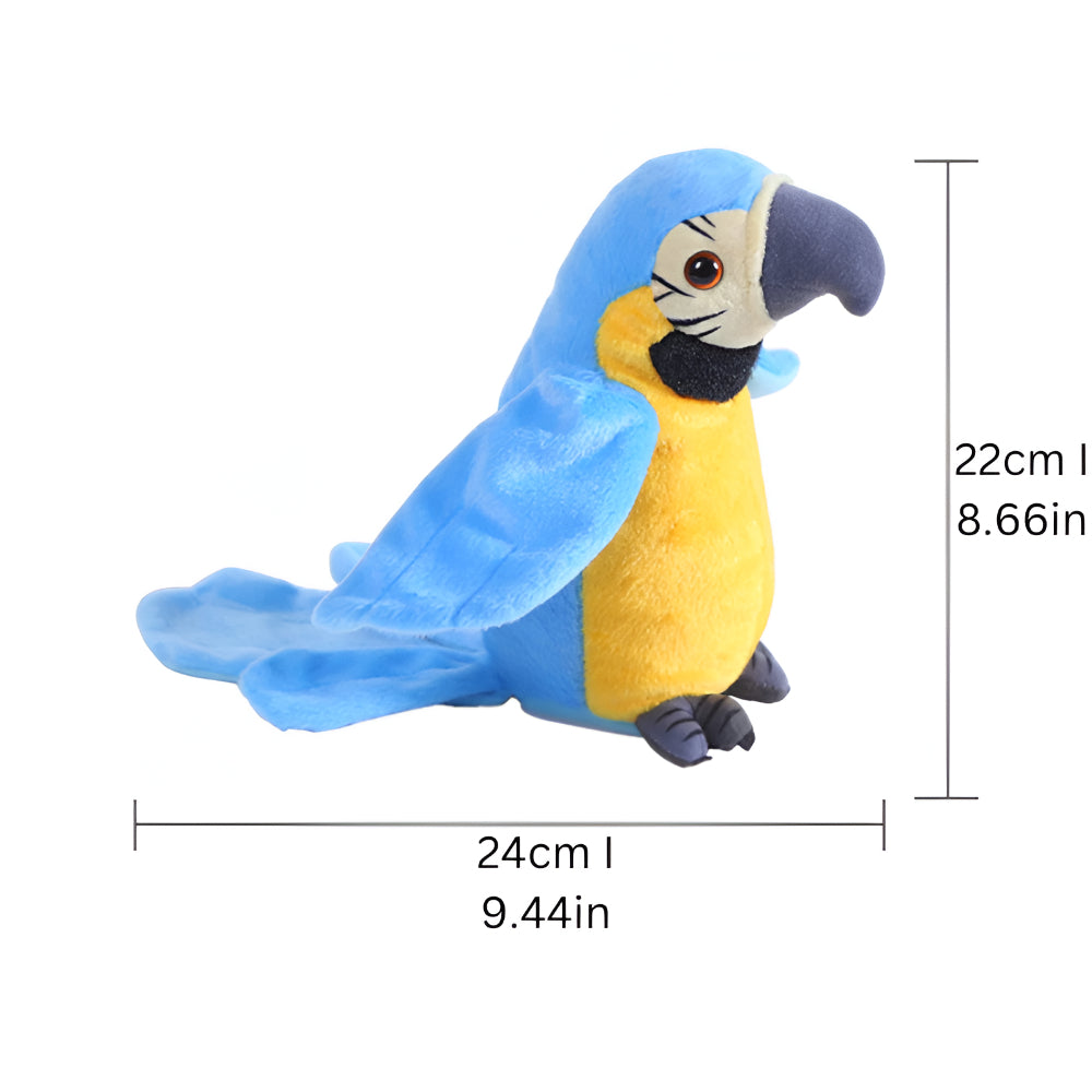 Interactive Talking Parrot Toy Kids Educational Voice Mimic Plush
