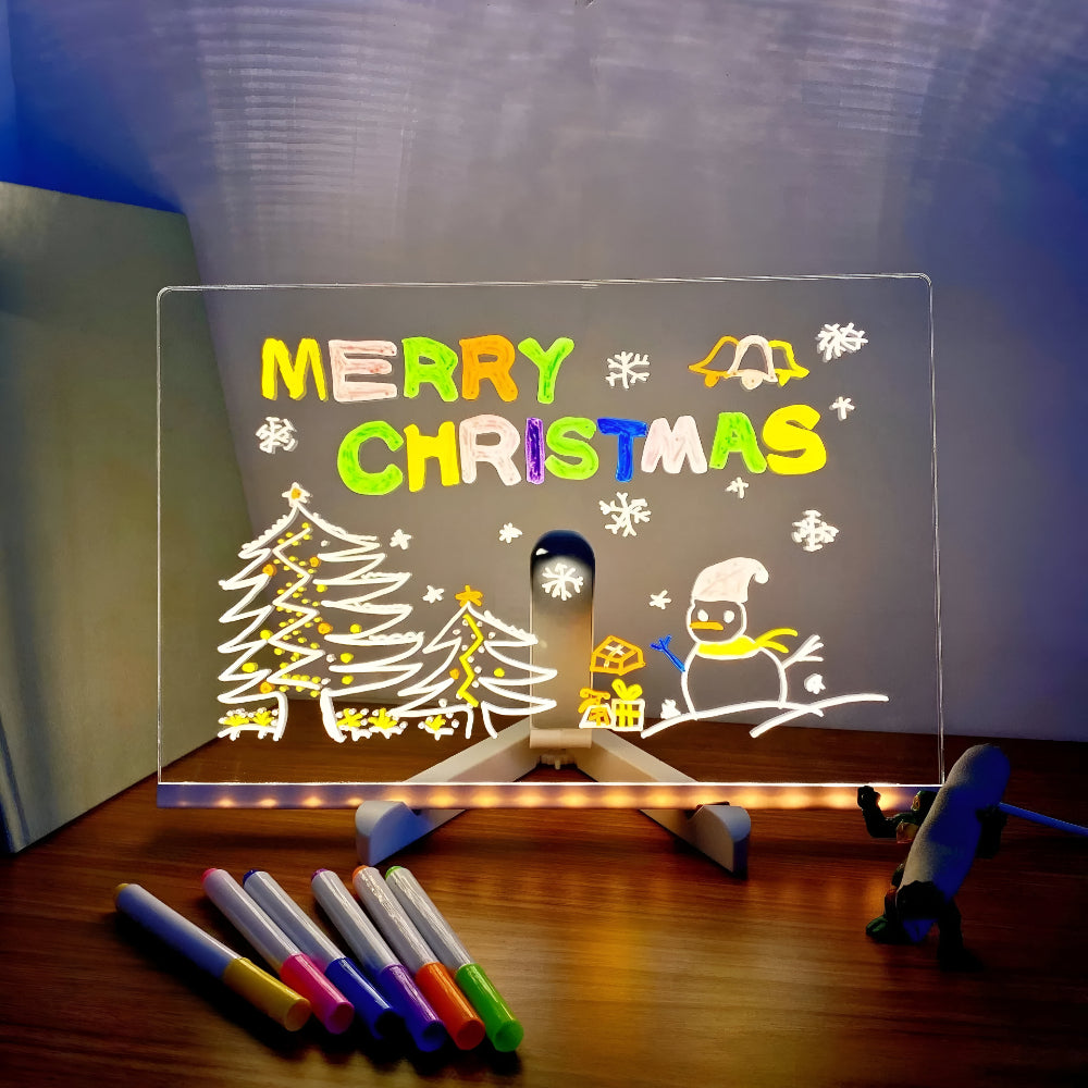 LED Drawing Board Kids Art Tablet Creative Light-Up Pad