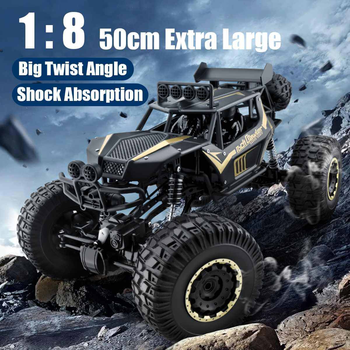 1/8 Scale 4WD Remote Control Monster Truck Off-Road Climbing Vehicle 2