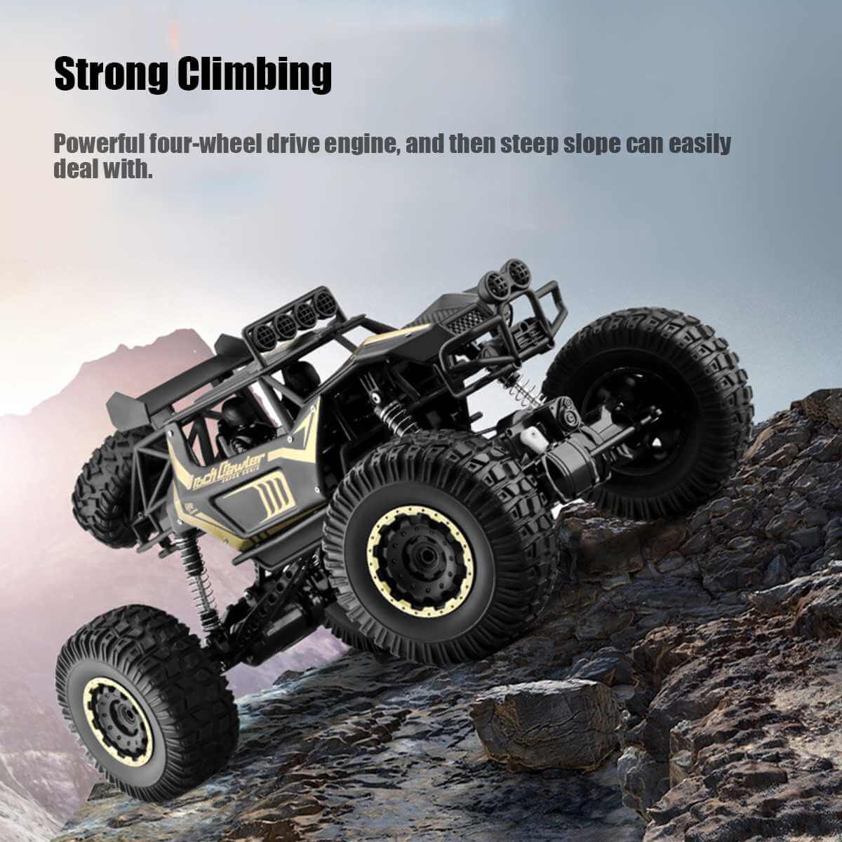 1/8 Scale 4WD Remote Control Monster Truck Off-Road Climbing Vehicle 7