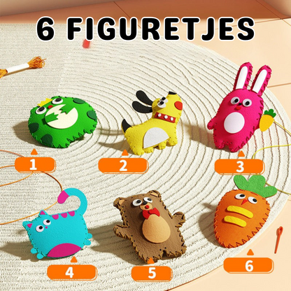 3D Embroidery Craft Kit for Kids - DIY Sewing Set with Animal Figures 2