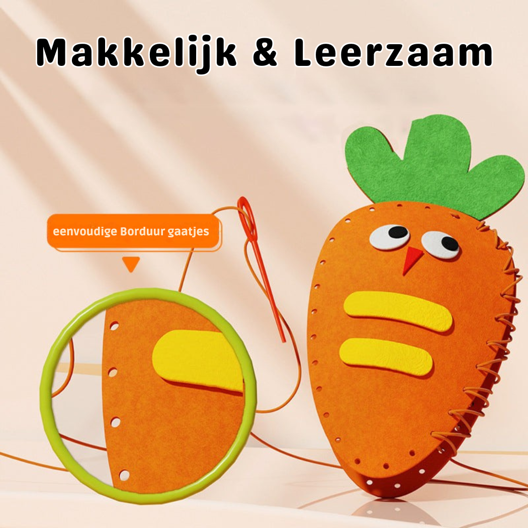 3D Embroidery Craft Kit for Kids - DIY Sewing Set with Animal Figures 7