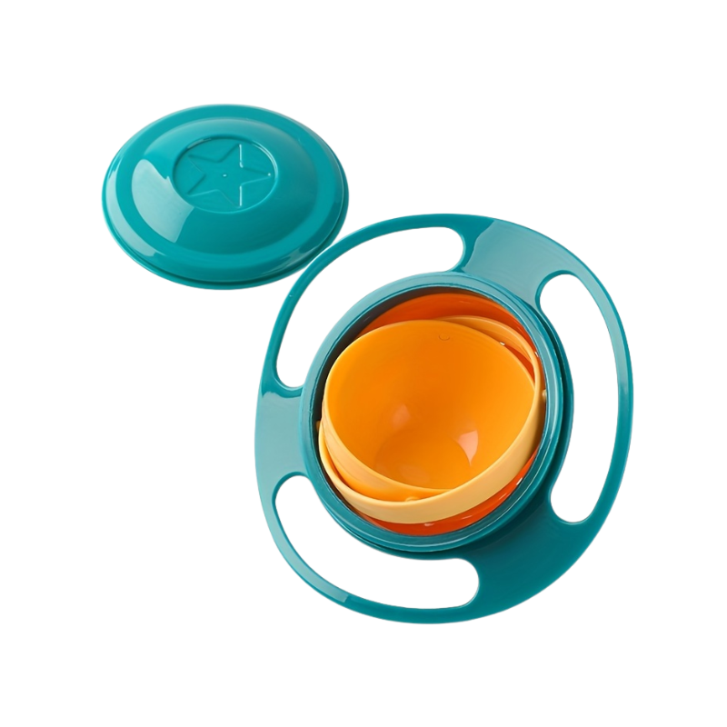 Anti-Spill Gyroscopic Children's Bowl with Ergonomic Handles 1