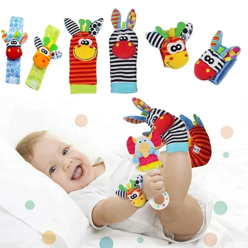 Baby Sensory Rattle Socks and Wristbands Set for Infants 1