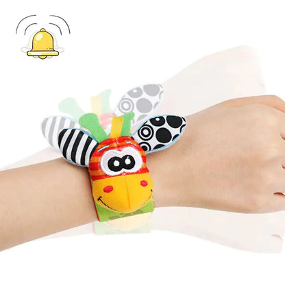 Baby Sensory Rattle Socks and Wristbands Set for Infants 3