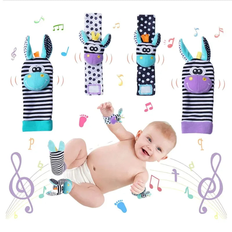 Baby Sensory Rattle Socks and Wristbands Set for Infants 5