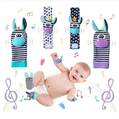 Baby Sensory Rattle Socks and Wristbands Set for Infants 5