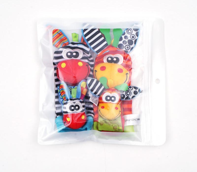 Baby Sensory Rattle Socks and Wristbands Set for Infants 6