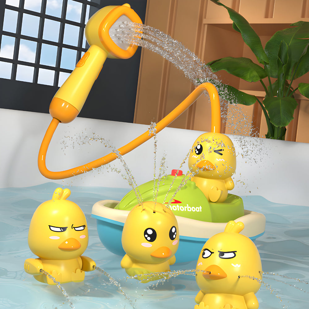 Baby Bath Toy Duck Fountain Interactive Water Play Set