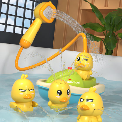 Baby Bath Toy Duck Fountain Interactive Water Play Set