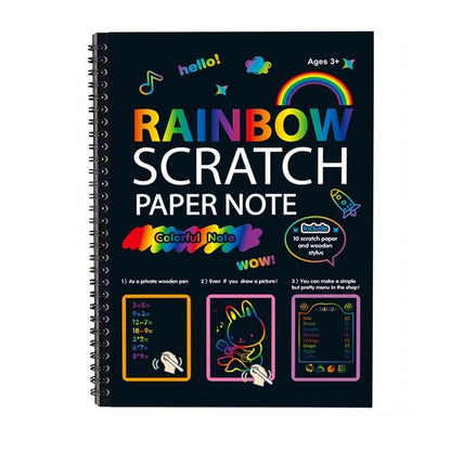 Colorful Scratch Art Paper Set with Wooden Pencil for Kids 1