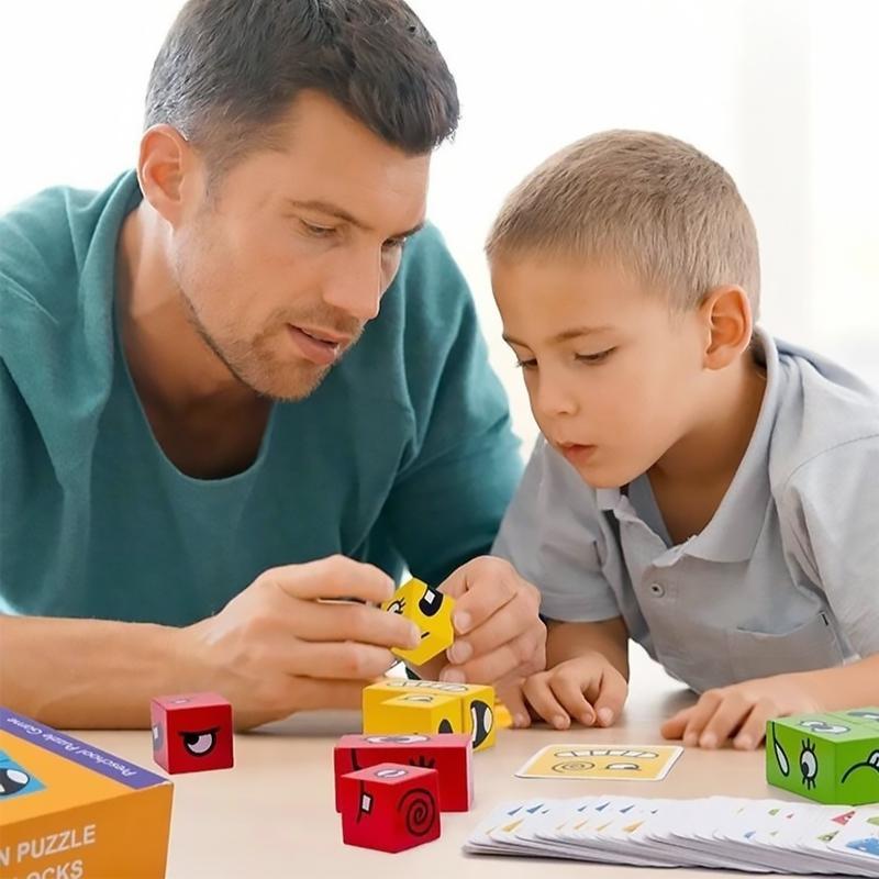 Colorful Wooden Puzzle Building Blocks Educational Toy for 3 Year Olds 6