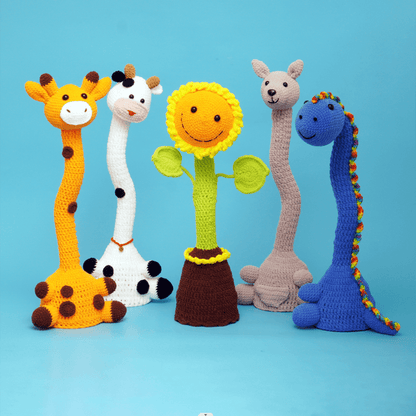 Crochet Giraffe Toy Kit with Interactive Singing and Dancing Features 1