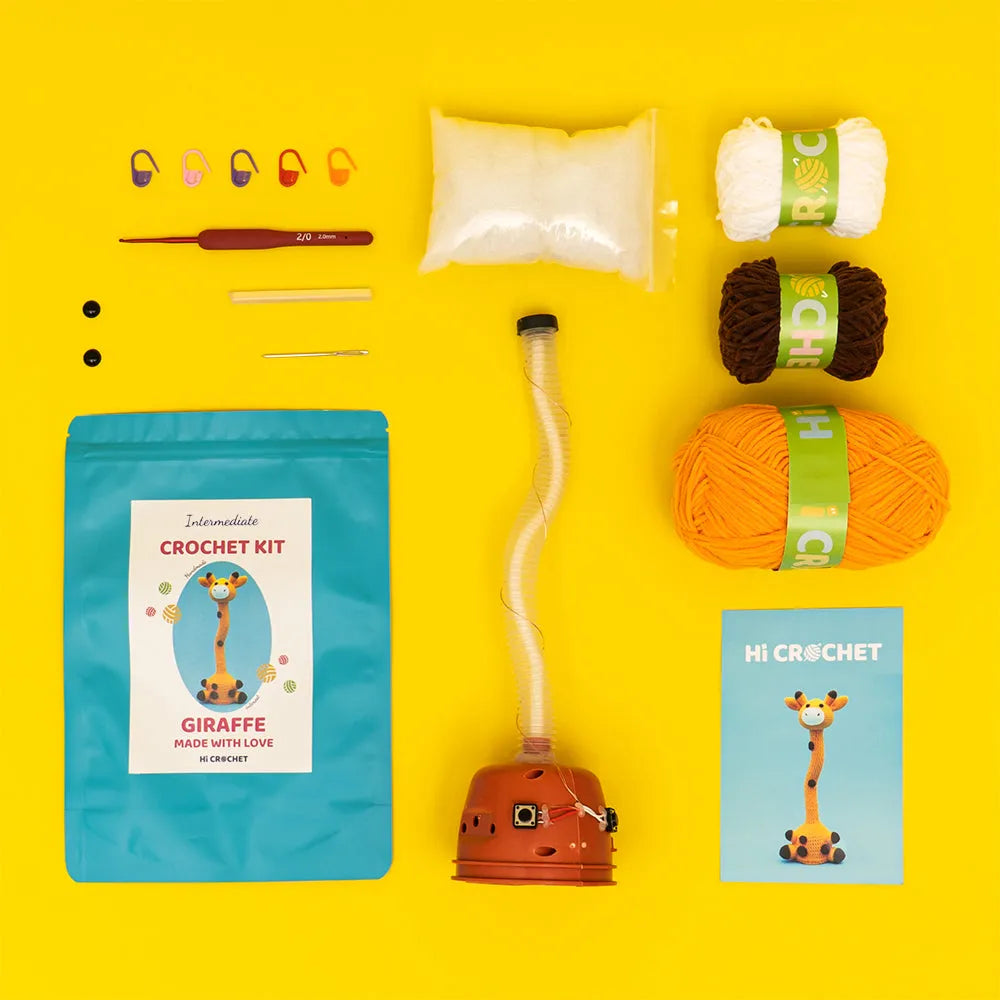 Crochet Giraffe Toy Kit with Interactive Singing and Dancing Features 6