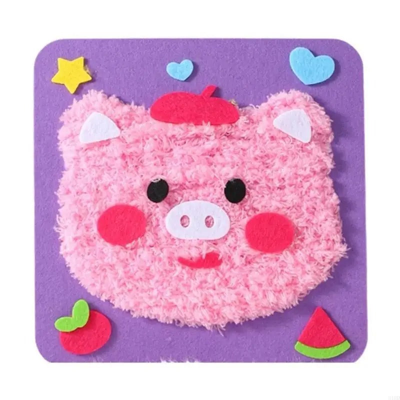 DIY Embroidery Craft Kit Colorful Animal Dolls for Kids Creative Fun 10