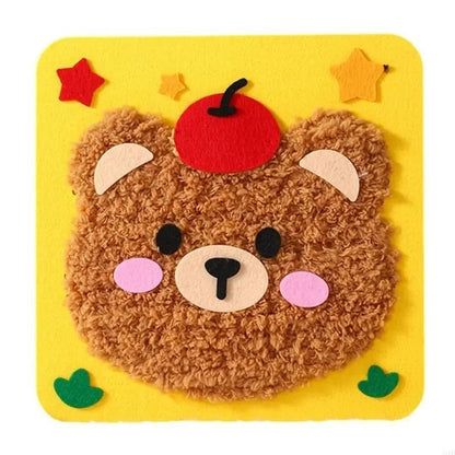 DIY Embroidery Craft Kit Colorful Animal Dolls for Kids Creative Fun 15