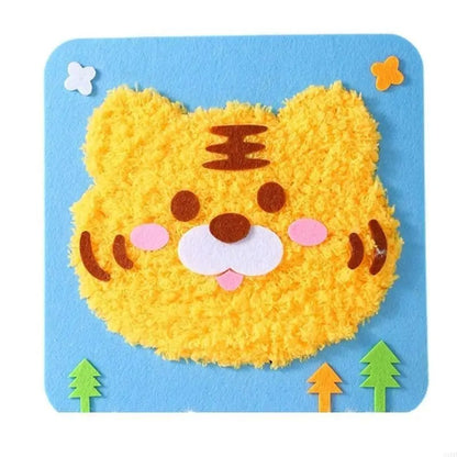 DIY Embroidery Craft Kit Colorful Animal Dolls for Kids Creative Fun 17