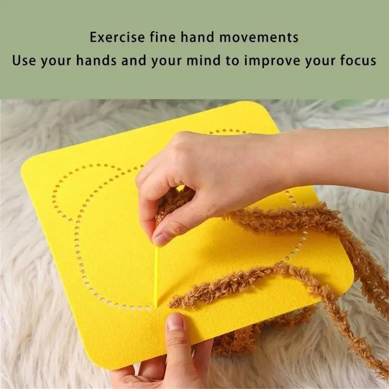 DIY Embroidery Craft Kit Colorful Animal Dolls for Kids Creative Fun 3