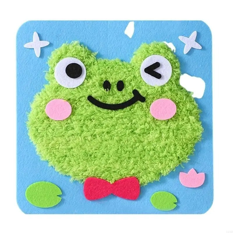 DIY Embroidery Craft Kit Colorful Animal Dolls for Kids Creative Fun 9