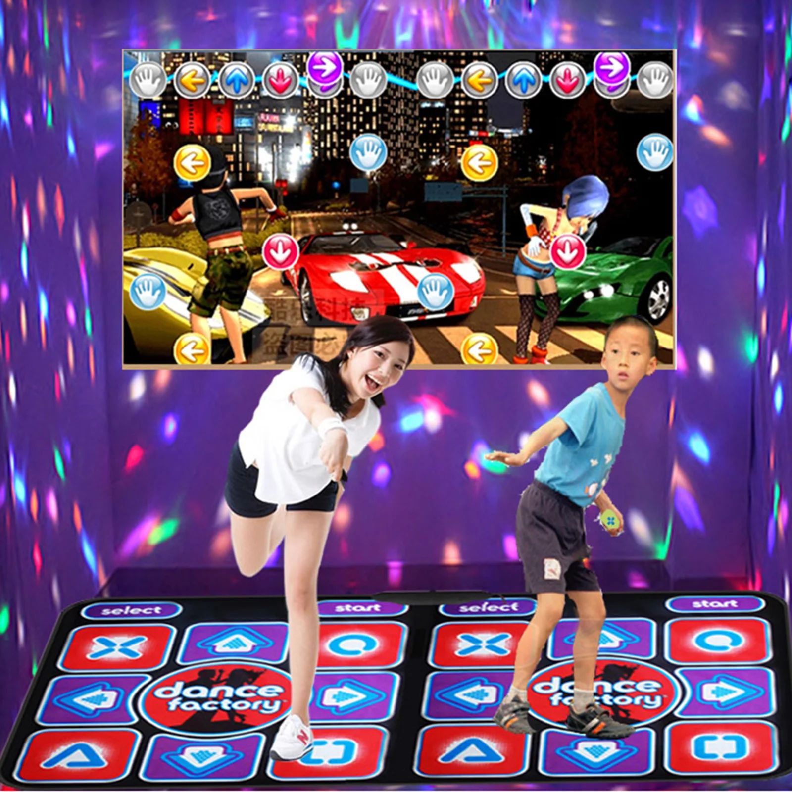 Double Dance Mat Non-Slip Music Game Remote Control Fun 1