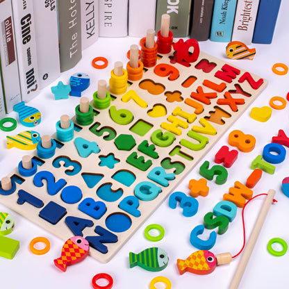 Montessori Wooden Game Board Cognitive Skills Safe Fun Learning