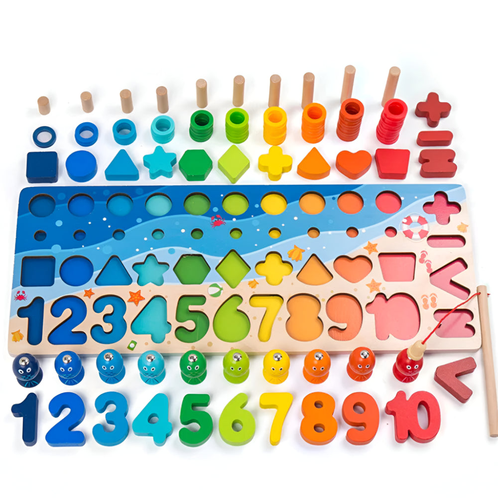 Montessori Wooden Game Board Cognitive Skills Safe Fun Learning