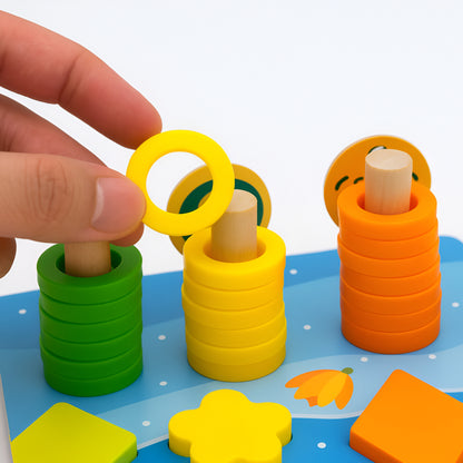 Montessori Wooden Game Board Cognitive Skills Safe Fun Learning