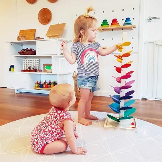 Educational Toy Rainbow Marble Tower Learning Activity for 1 Year Olds 1