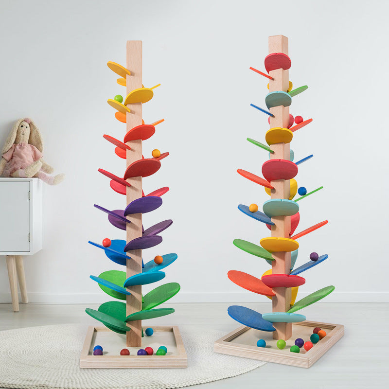 Educational Toy Rainbow Marble Tower Learning Activity for 1 Year Olds 2
