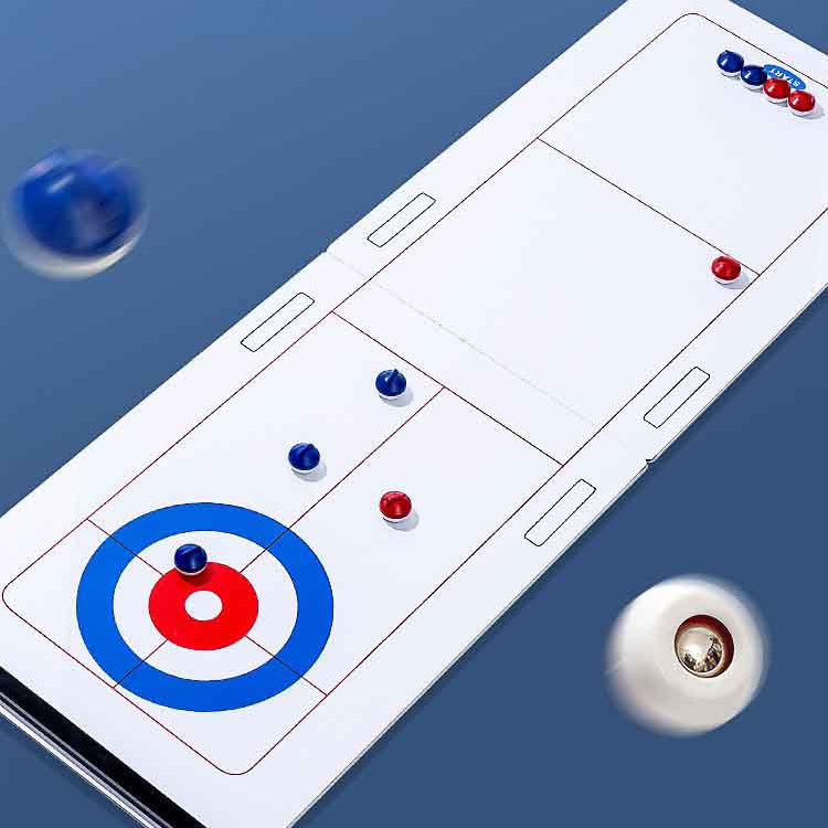 Family-Friendly Table Curling Game Set with Realistic Gameplay 0