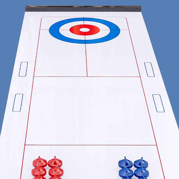 Family-Friendly Table Curling Game Set with Realistic Gameplay 3
