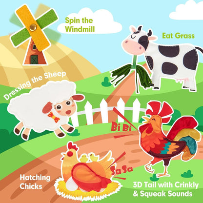 Farm Animal Storybook for Kids - Interactive Early Literacy Book 4