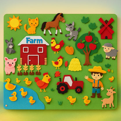 Felt Board Set Educational Learning Toy Creative Activity Kit