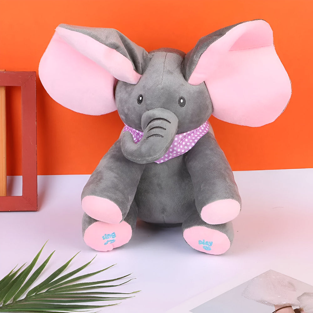Interactive Elephant Plush Toy Baby Sensory Musical Playmate