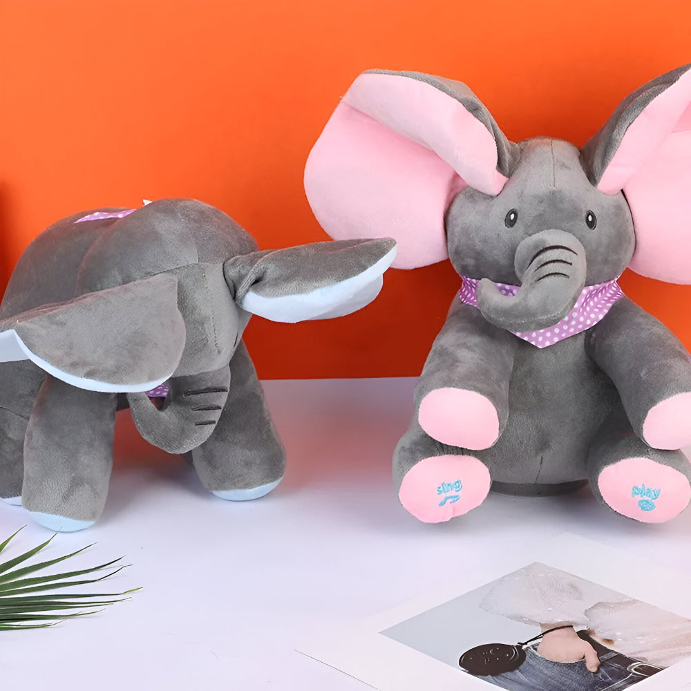 Interactive Elephant Plush Toy Baby Sensory Musical Playmate