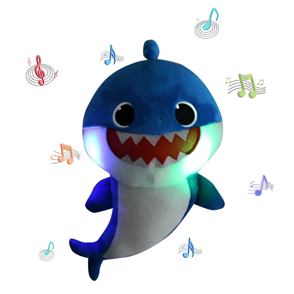 Musical Plush Shark Toy Light-Up Singing Soft Cuddly Gift