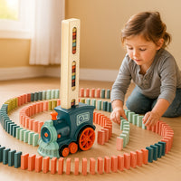 Train Blue + 60 Dominoes