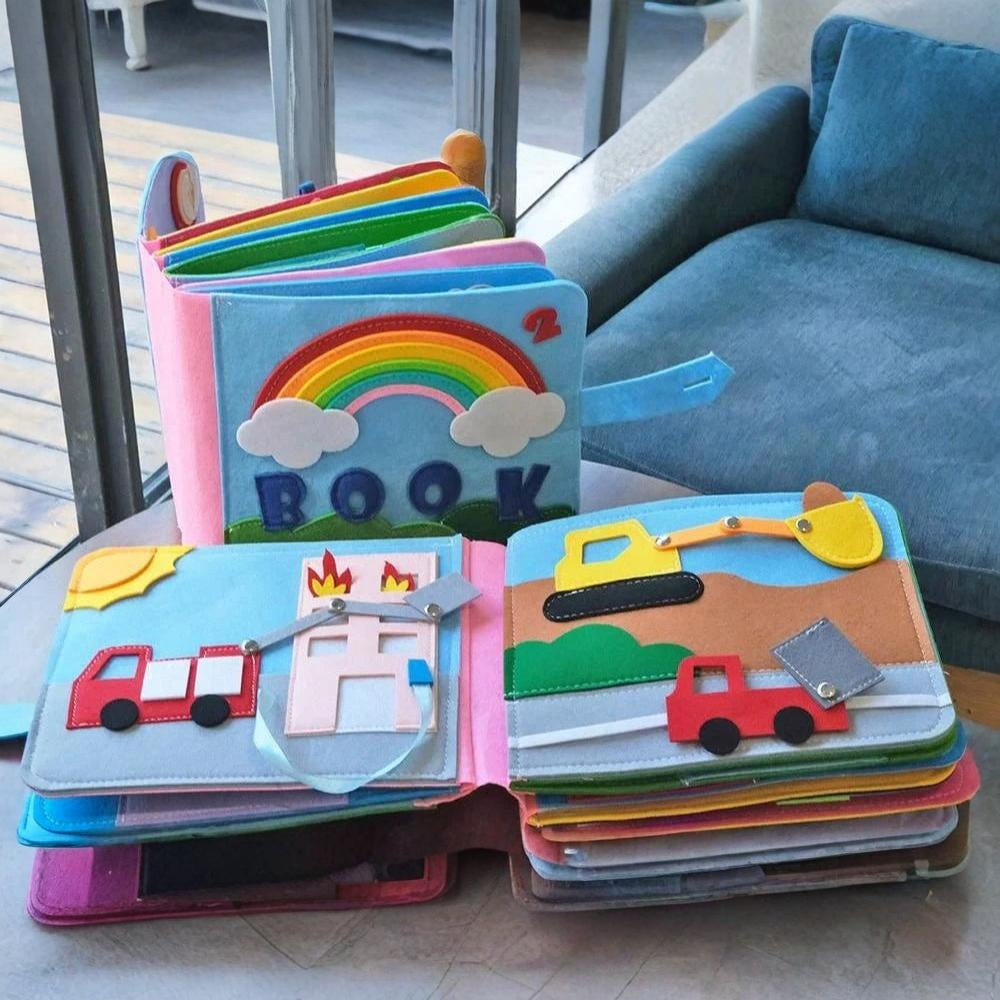 Montessori Felt Storybook Interactive Learning Toy Fine Motor Skills