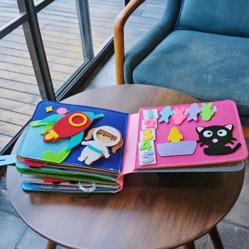 Montessori Felt Storybook Interactive Learning Toy Fine Motor Skills