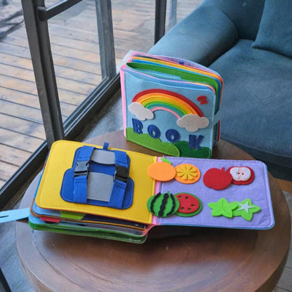 Montessori Felt Storybook Interactive Learning Toy Fine Motor Skills