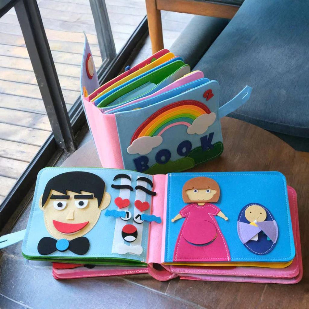 Montessori Felt Storybook Interactive Learning Toy Fine Motor Skills