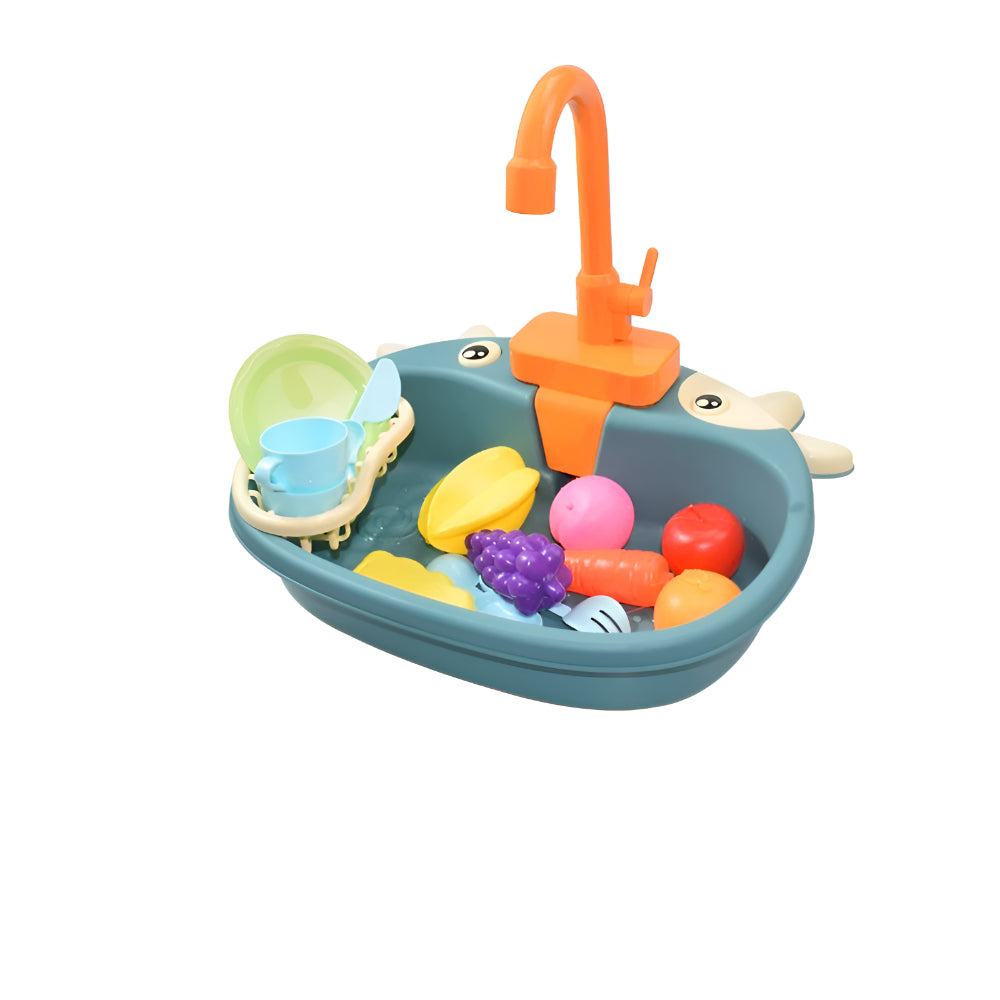 Kids Play Sink Toy Interactive Washing Kitchen Learning Set