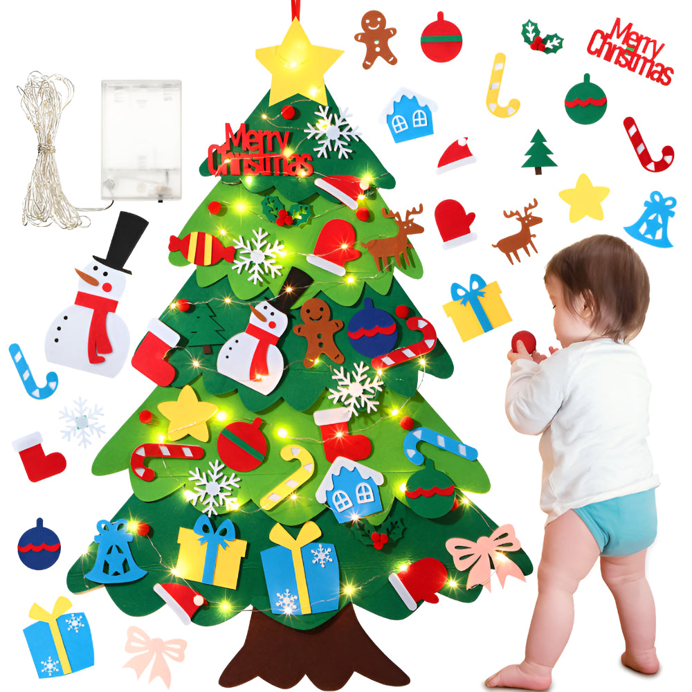 Kids Felt Christmas Tree DIY Decoration Set Holiday Activity