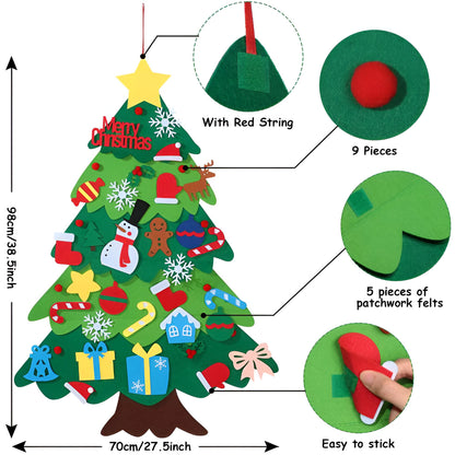 Kids Felt Christmas Tree DIY Decoration Set Holiday Activity