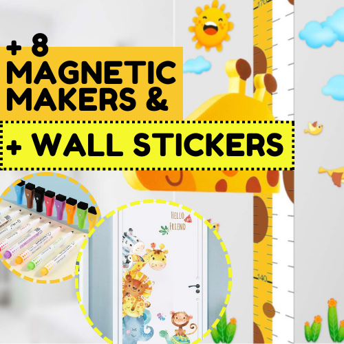 Kids Growth Chart with Giraffe Design - Magnetic Height Chart for Nursery 6