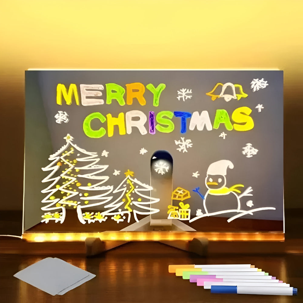 LED Drawing Board Kids Art Tablet Creative Light-Up Pad