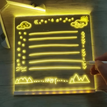 LED Drawing Board Kids Art Tablet Creative Light-Up Pad