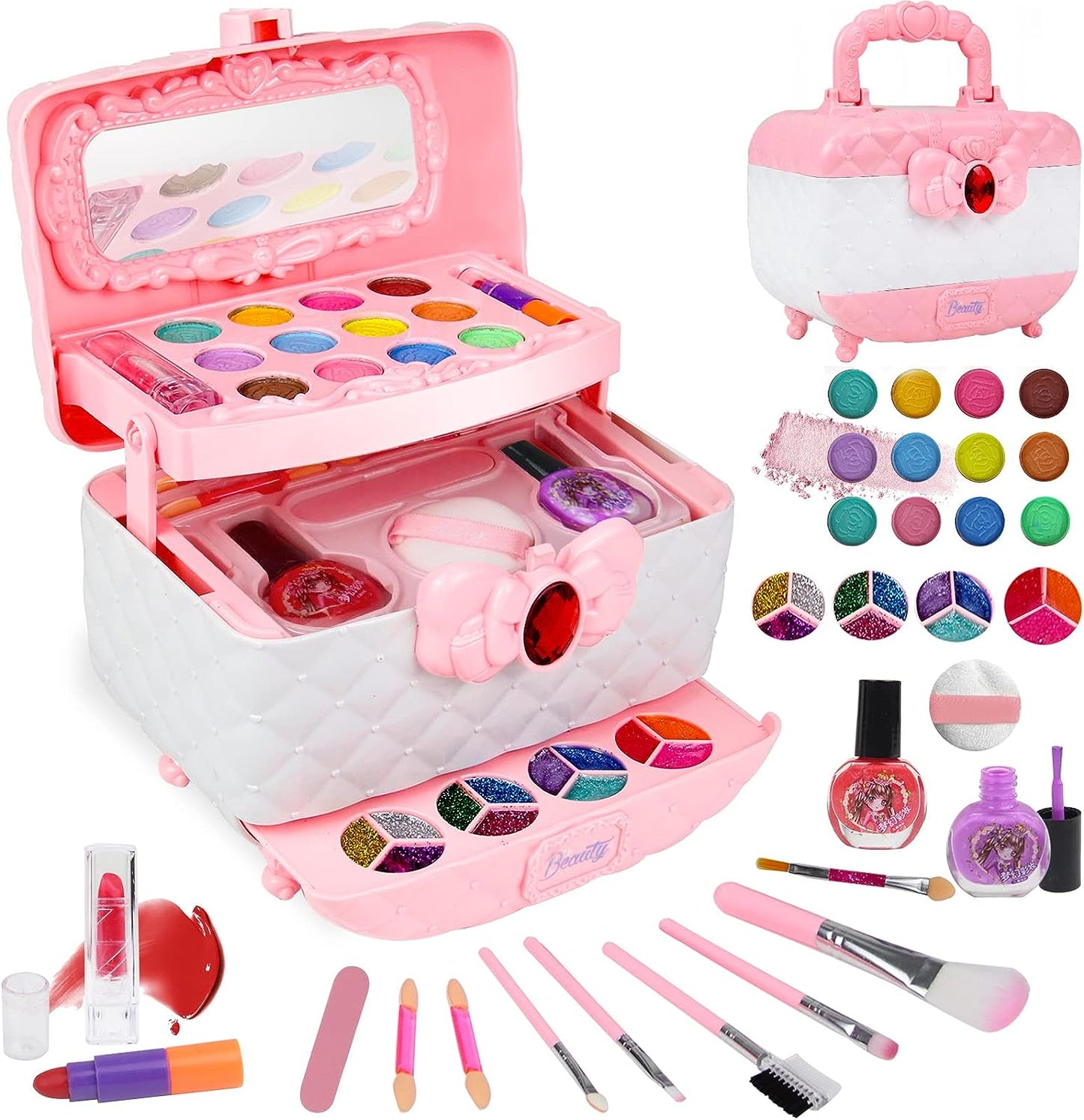 Kids Non-Toxic Washable Makeup Set for Safe Play Ages 4-12 1